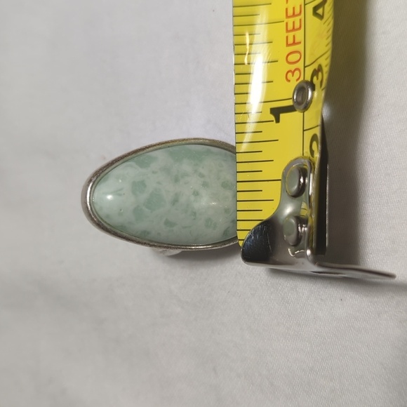 Natural Gemstone Ring Silver Band Size 8 - Picture 5 of 6